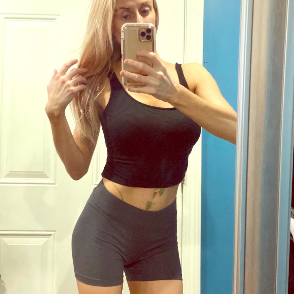 Black Tank Top Crop Top